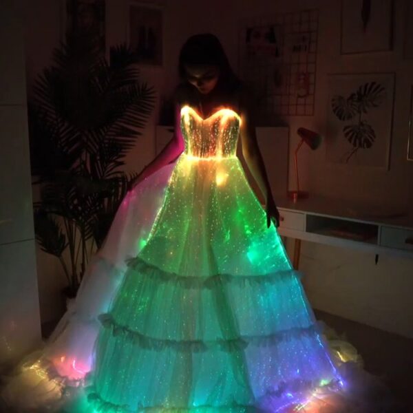 Fiber Optic Wedding Dress: Radiant, Enchanting Evening Party Dresses for Unforgettable Illuminated Elegance - Lumisonata - Image 2