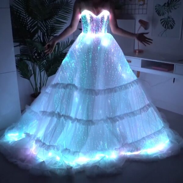 Fiber Optic Wedding Dress: Radiant, Enchanting Evening Party Dresses for Unforgettable Illuminated Elegance - Lumisonata - Image 7