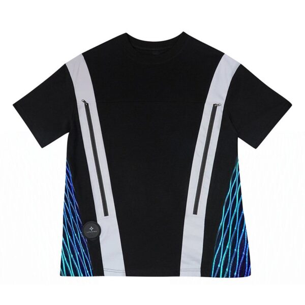 LED fiber optic fabric T-Shirts, Oversized T Shirts For Men - Lumisonata - Image 2
