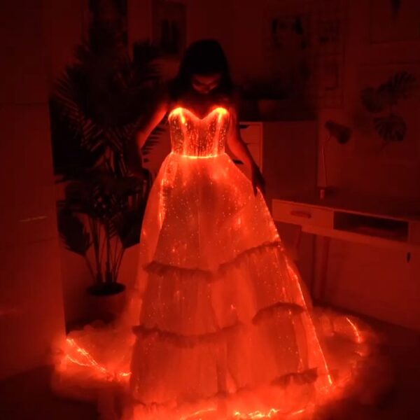 Fiber Optic Wedding Dress: Radiant, Enchanting Evening Party Dresses for Unforgettable Illuminated Elegance - Lumisonata - Image 6