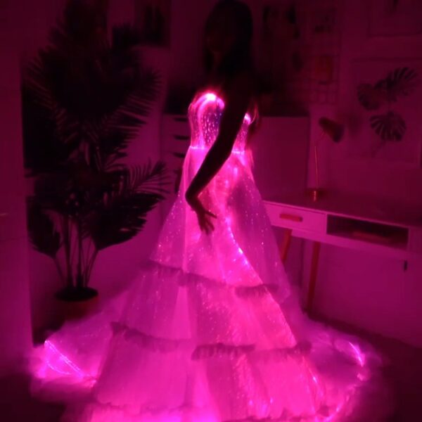 Fiber Optic Wedding Dress: Radiant, Enchanting Evening Party Dresses for Unforgettable Illuminated Elegance - Lumisonata - Image 5