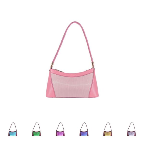 Led Light Up Pink Shoulder Bags For Women Cute Hobo Tote Handbag Mini Clutch Purse Zipper Closure - Lumisonata - Image 2