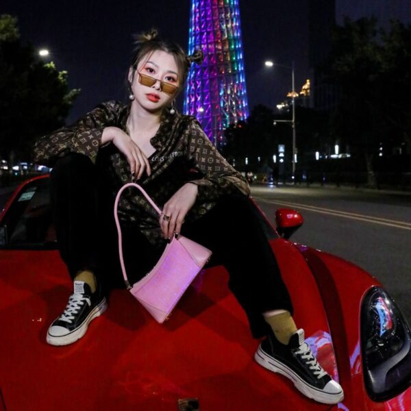 Led Light Up Pink Shoulder Bags For Women Cute Hobo Tote Handbag Mini Clutch Purse Zipper Closure - Lumisonata - Image 5