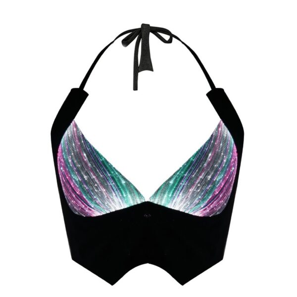 Sexy Rave Bra, Glowing Music Festival Clothing - Lumisonata - Image 2