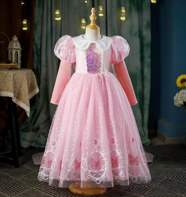 Pink Princess Dress For Girls Children Dress - Lumisonata - Imagen 3
