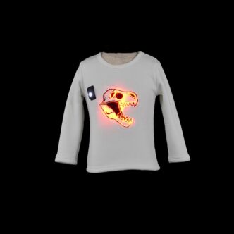 Glow Toddler Sweatshirt with Light Up Dinosaur - Lumisonata