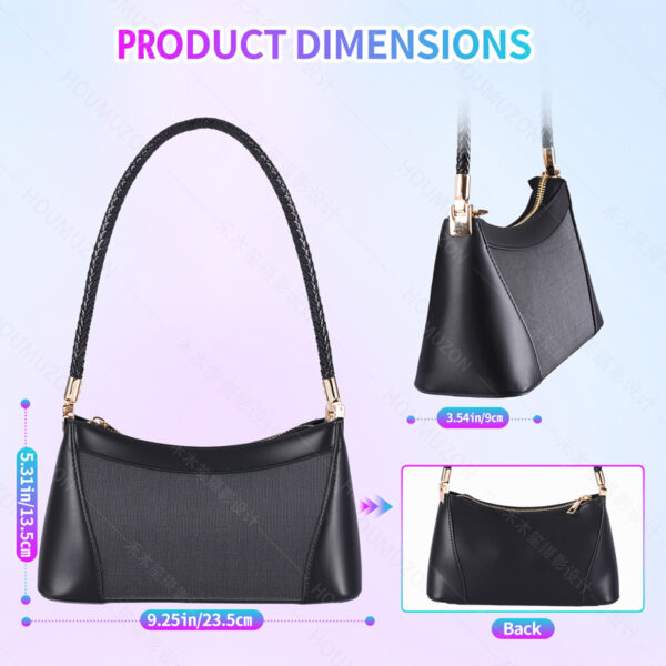 Lumisonata Led Light Up Pink Shoulder Bags For Women Cute Hobo Tote Handbag Mini Clutch Purse Zipper Closure – Bild 5