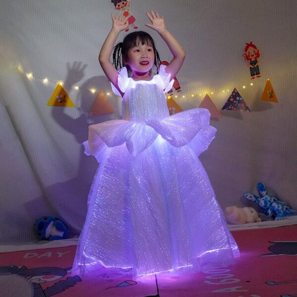 Pleated children's luminous dresses - Image 3