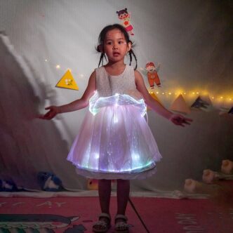 Ruffle pleated luminous dress small short dress