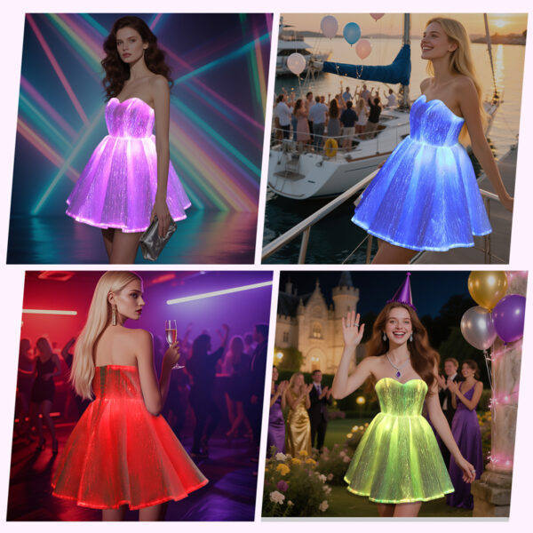 Sparkly Skater Dress, Twirl The Night Away In Our Pleated Dress - Lumisonata - Image 4