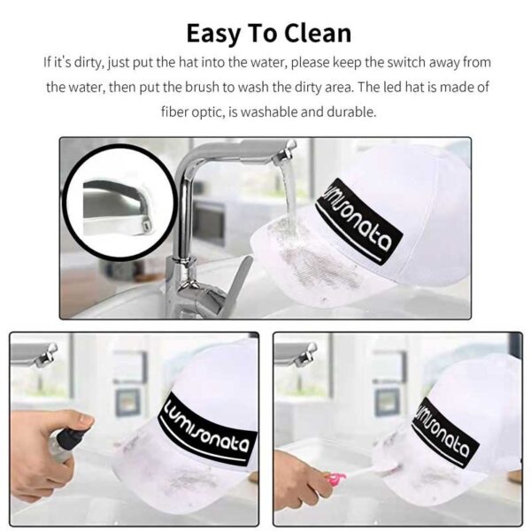 Cool Baseball Hats, Led Light Up Sport Fitted Baseball Hat - Lumisonata - Image 4