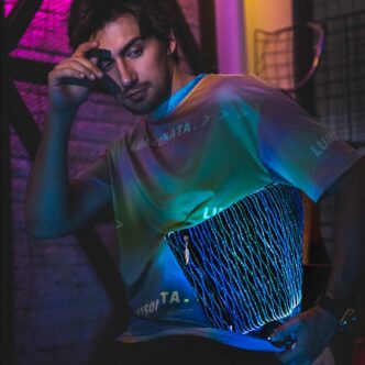 Couple Luminous T-Shirts, Printed Light Up T Shirt, Fashion Led Fiber Optic Fabric T-Shirts - Lumisonata