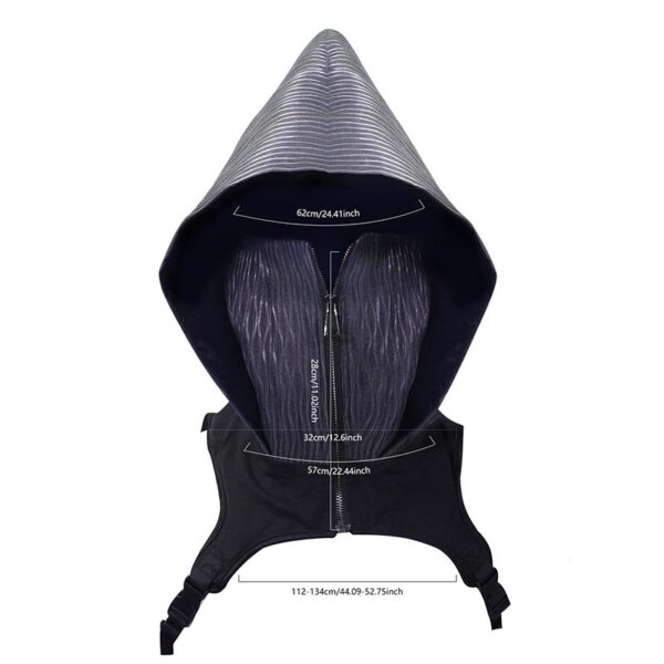 Cowl Hood and LED Mask Set - The Ultimate Cyberpunk Fashion Accessory - Lumisonata - Image 7