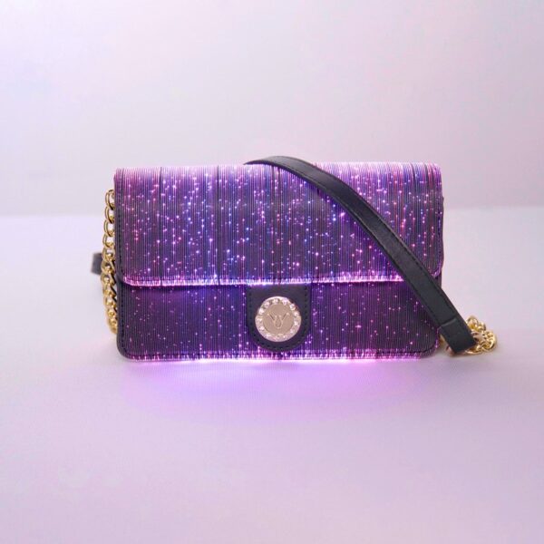 Small Quilted Crossbody Bag LED Shoulder Bag for Women - Lumisonata - Image 2